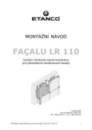 Montážní návod - Facalu LR 110-nový - etanco