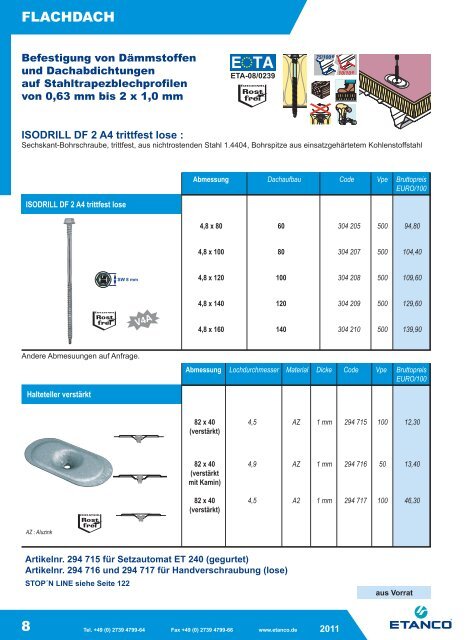 ETANCO Baubefestigungen Katalog 05-2011