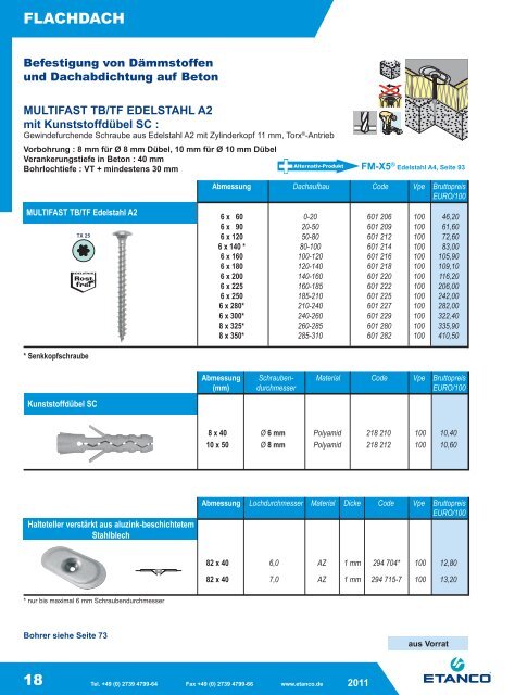 ETANCO Baubefestigungen Katalog 05-2011