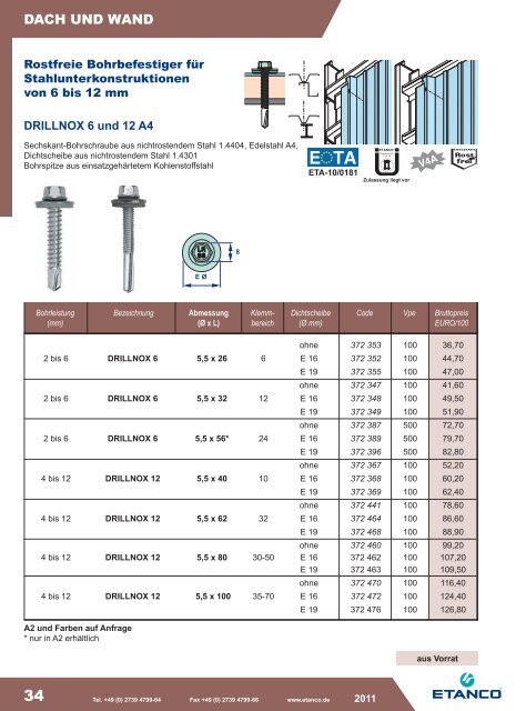 ETANCO Baubefestigungen Katalog 05-2011