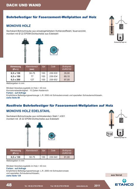 ETANCO Baubefestigungen Katalog 05-2011