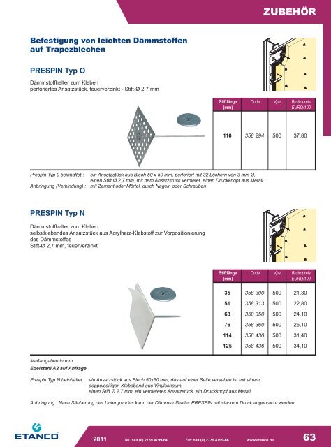 ETANCO Baubefestigungen Katalog 05-2011