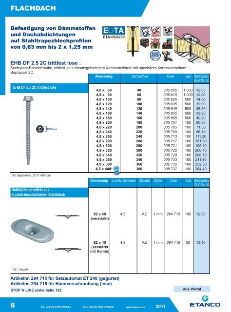 ETANCO Baubefestigungen Katalog 05-2011