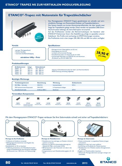 etasol katalog 2013 neu! - Etasol-solar-zubehoer.de