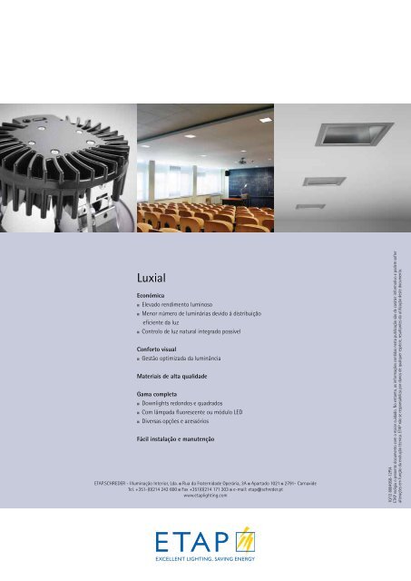 Brochura Luxial (PDF) - ETAP Lighting