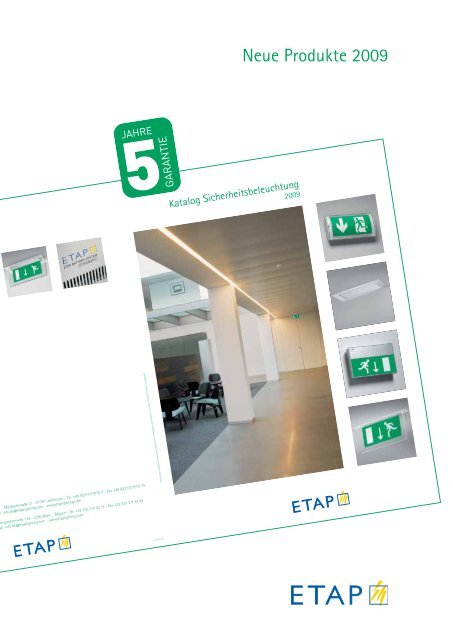 Neue Produkte 2009 – Sicherheitsbeleuchtung - ETAP Lighting