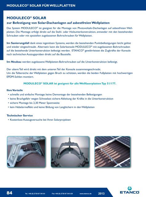 etasol katalog 2013 neu! - Etasol-solar-zubehoer.de