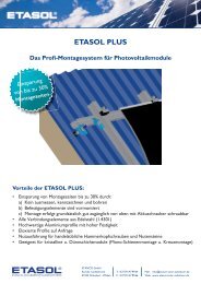 Montagesystem ETASOL® PLUS - Etasol-solar-zubehoer.de