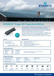 ETANCO®-Trapez für Trapezblechdächer - Etasol-solar-zubehoer.de