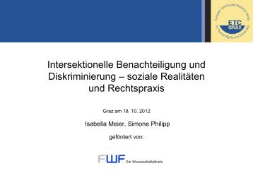 Dr. Isabella Meier/Simone Phillip, M.A. - ETC Graz