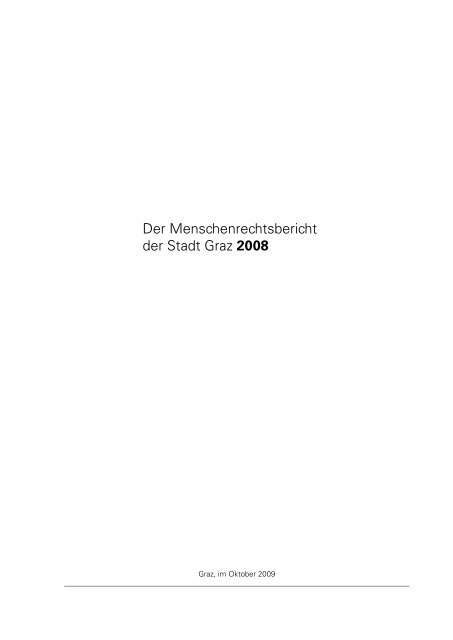 Der Menschenrechtsbericht der Stadt Graz 2008 - ETC Graz