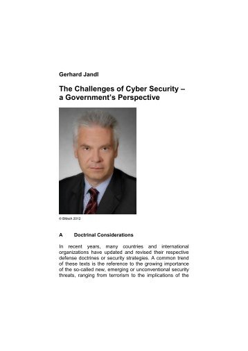 The Challenges of Cyber Security – a Government's ... - ETC Graz