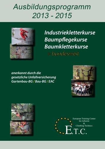 Ausbildungsprogramm 2013 - ETC - Ausbildungs- & Handels-GmbH