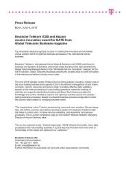 Press Release Deutsche Telekom ICSS and Ascom receive innovation