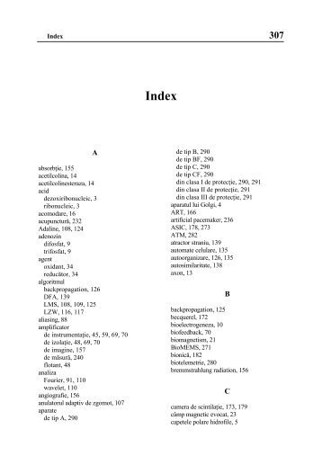 Index absorbţie, 155 acetilcolina, 14 acetilcolinesteraza, 14 acid ...