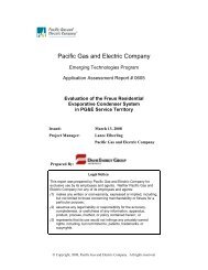 Pacific Gas and Electric Company - Emerging Technologies ...