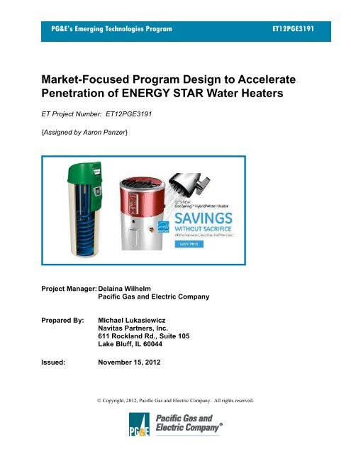 PGE Water Heater ET Final Report - FINAL.pdf - Emerging ...