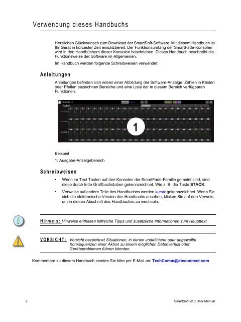 Bedienungshandbuch - ETC