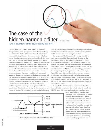 The case of the hidden harmonic filter - lighting - ETC