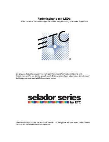 Farbmischung mit LEDs: - ETC