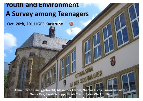 Youth and Environment A Survey among Teenagers