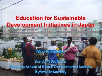 Education for Sustainable Development Initiatives in Japan