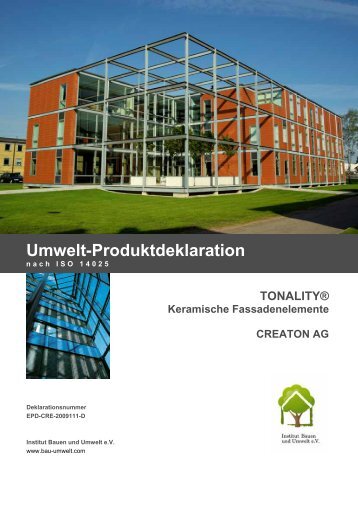 Umwelt-Produktdeklaration - Eternit AG