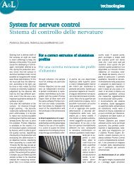 System for nervure control Sistema di controllo delle ... - ASCONA