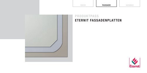 Produktpass Fassadenplatten [PDF] - Eternit AG