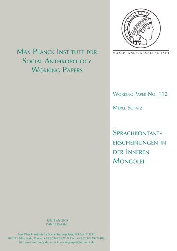 PDF (417 KB) - Max-Planck-Institut für ethnologische Forschung