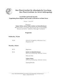 Programme - Max-Planck-Institut für ethnologische Forschung