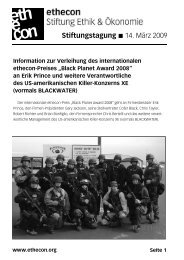 Dossier Blackwater XE / Black Planet 2008 - Ethecon