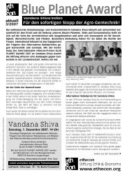 Gentechnik / Vandana Shiva (PDF-Datei) - Ethecon
