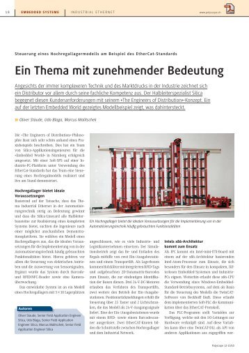 Steuerung eines Hochregallagermodells am Beispiel von EtherCAT