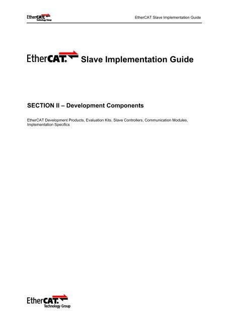 EtherCAT Slave Implementation Guide