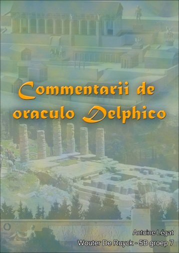 Comentarii de Oraculo Delphico - E-thesis