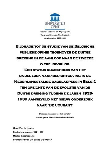 Masterscriptie Gerd Van de Kauter - E-thesis