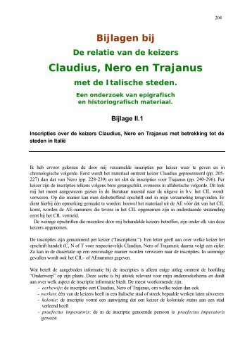 Claudius, Nero en Trajanus - E-thesis