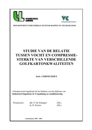 studie van de relatie tussen vocht en compressie - E-thesis