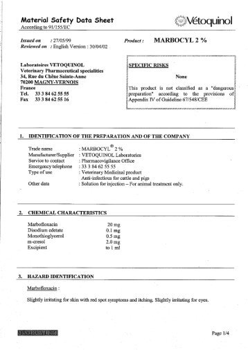 marbocyl 2%-msds - Ethical Agents