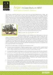 Argan:A Case Study on ABS? - the Union for Ethical BioTrade