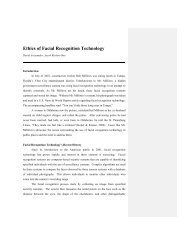 Ethics of Facial Recognition Technology - Ethicapublishing.com
