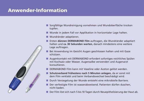 Anwender-Information - Ethicon Products