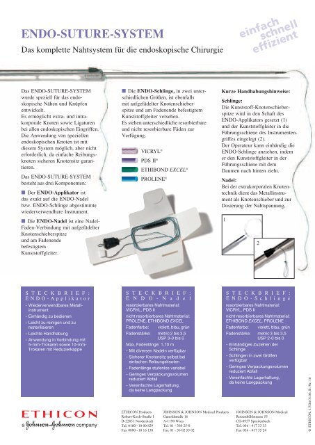 ENDO-SUTURE- SYSTEM - Ethicon