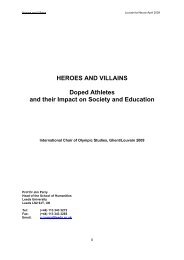 HEROES AND VILLAINS Doped Athletes and their Impact on ...