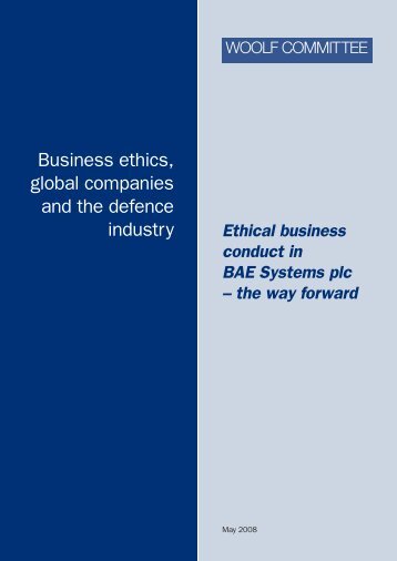 Ethical business conduct in BAE Systems - Global Infrastructure Anti ...
