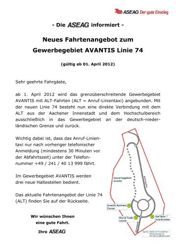 Flyer zum Download - ASEAG Der gute Einstieg