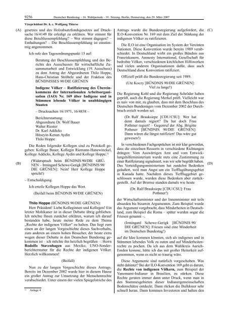 Plenarprotokoll 16/91 - Deutscher Bundestag