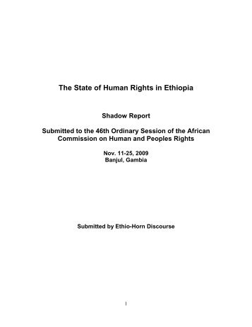 The State of Human Rights - Ethiomedia