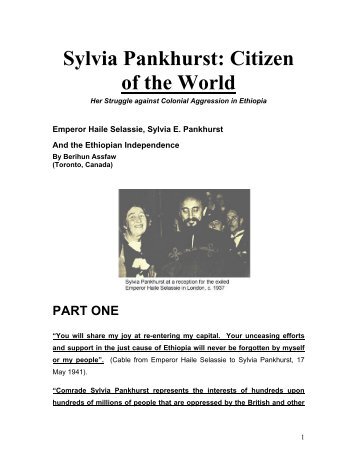 Sylvia Pankhurst: Citizen of the World - Ethiomedia